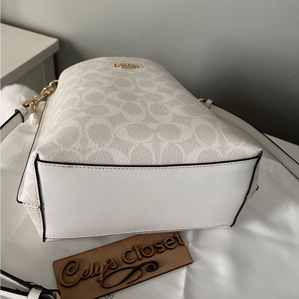Coach White Crossbody Bag with Gold Accents - Picture 7 of 8